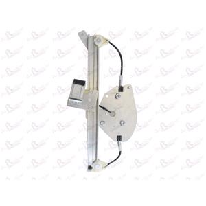 Window Regulators, Rear Right Electric Window Regulator Mechanism (without motor) for AUDI A6 Avant (4B, C5), 1997 2004, 4 Door Models, One Touch/AntiPinch Version, holds a motor with 6 or more pins, AC Rolcar