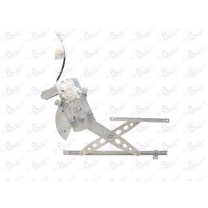 Window Regulators, Front Left Electric Window Regulator (with motor, one touch operation) for ROVER 400 (RT), 1995 2000, 4 Door Models, One Touch Version, motor has 6 or more pins, AC Rolcar