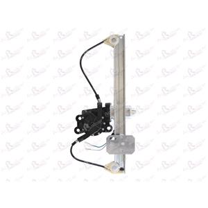 Window Regulators, Rear Left Electric Window Regulator (with motor) for Land Rover FREELANDER (LN), 1998 2006, 4 Door Models, WITHOUT One Touch/Antipinch, motor has 2 pins/wires, AC Rolcar