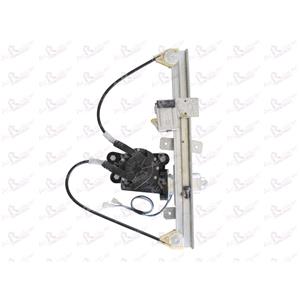 Window Regulators, Rear Left Electric Window Regulator (with motor) for FORD FIESTA V (JH_, JD_), 2001 2008, 4 Door Models, WITHOUT One Touch/Antipinch, motor has 2 pins/wires, AC Rolcar