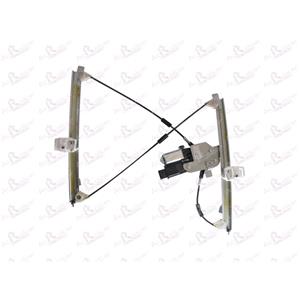 Window Regulators, Front Right Electric Window Regulator (with motor, one touch operation) for Citroen C2 ENTERPRISE, 2005 2010, 2 Door Models, One Touch Version, motor has 6 or more pins, AC Rolcar