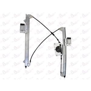 Window Regulators, Front Left Electric Window Regulator Mechanism (without motor) for SKODA OCTAVIA (1Z3),  2004 2012, 4 Door Models, One Touch/AntiPinch Version, holds a motor with 6 or more pins, AC Rolcar
