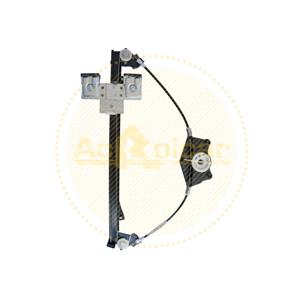 Window Regulators, Front Right Electric Window Regulator Mechanism (without motor) for SKODA Fabia , 2006 2014, 4 Door Models, One Touch/AntiPinch Version, holds a motor with 6 or more pins, AC Rolcar