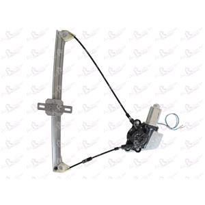 Window Regulators, Front Right Electric Window Regulator (with motor) for OPEL AGILA (H00), 2000 2007, 4 Door Models, WITHOUT One Touch/Antipinch, motor has 2 pins/wires, AC Rolcar