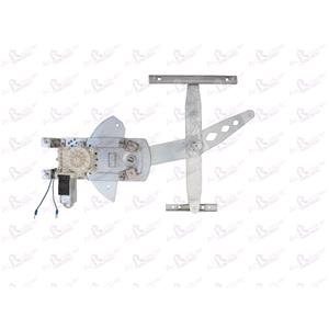Window Regulators, Front Right Electric Window Regulator (with motor) for OPEL CORSA C van (F08, W5L), 2000 2006, 2 Door Models, WITHOUT One Touch/Antipinch, motor has 2 pins/wires, AC Rolcar