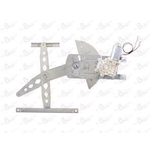 Window Regulators, Front Right Electric Window Regulator (with motor) for Vauxhall COMBO TOUR Mk II (C) (F5),  2001 2012, 2 Door Models, WITHOUT One Touch/Antipinch, motor has 2 pins/wires, AC Rolcar