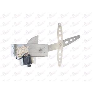 Window Regulators, Front Left Electric Window Regulator (with motor, one touch operation) for VAUXHALL CORSAVAN, 1995 2000, 4 Door Models, One Touch Version, motor has 6 or more pins, AC Rolcar