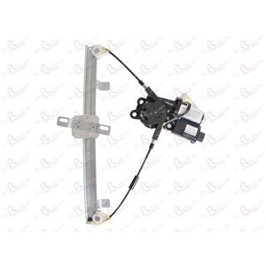 Window Regulators, Front Right Electric Window Regulator (with motor, one touch operation) for OPEL CORSA D, 2006 2014, 4 Door Models, One Touch Version, motor has 6 or more pins, AC Rolcar