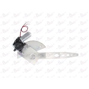 Window Regulators, Front Left Electric Window Regulator (with motor) for Mercedes SPRINTER 3 t Flatbed Chassis (903), 1995 2006, 2 Door Models, WITHOUT One Touch/Antipinch, motor has 2 pins/wires, AC Rolcar