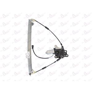 Window Regulators, Front Right Electric Window Regulator (with motor) for PEUGEOT 405 Mk II (4B), 1992 1995, 4 Door Models, WITHOUT One Touch/Antipinch, motor has 2 pins/wires, AC Rolcar
