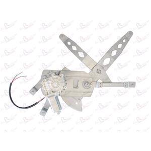 Window Regulators, Front Left Electric Window Regulator (with motor) for RENAULT TWINGO (C06_), 1993 2007, 2 Door Models, WITHOUT One Touch/Antipinch, motor has 2 pins/wires, AC Rolcar