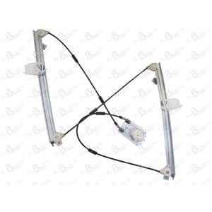 Window Regulators, Front Left Electric Window Regulator Mechanism (without motor) for RENAULT MEGANE II Saloon (LM0/1_), 2003 2008, 4 Door Models, One Touch/AntiPinch Version, holds a motor with 6 or more pins, AC Rolcar