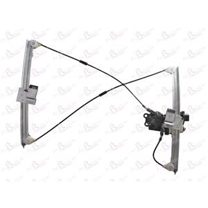 Window Regulators, Front Right Electric Window Regulator (with motor, one touch operation) for SEAT CORDOBA Hatchback (6K), 1999 2001, 2 Door Models, One Touch Version, motor has 6 or more pins, AC Rolcar