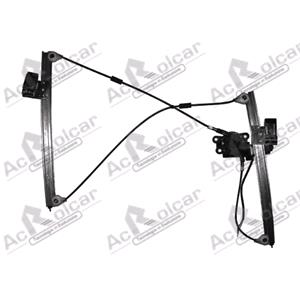 Window Regulators, Front Right Electric Window Regulator (with motor) for VW Polo (6N1), 1994 1999, 2 Door Models, WITHOUT One Touch/Antipinch, motor has 2 pins/wires, AC Rolcar