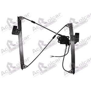 Window Regulators, Front Left Electric Window Regulator (with motor) for VW Polo (6N), 1999 2001, 4 Door Models, WITHOUT One Touch/Antipinch, motor has 2 pins/wires, AC Rolcar