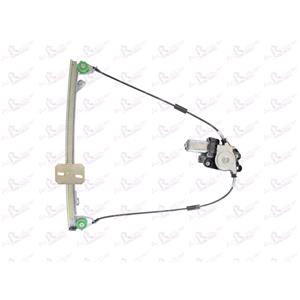 Window Regulators, Front Right Electric Window Regulator (with motor) for VW JETTA Mk II (19E, 1G), 1984 199, 2/4 Door Models, WITHOUT One Touch/Antipinch, motor has 2 pins/wires, AC Rolcar