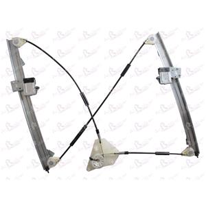 Window Regulators, Front Right Electric Window Regulator Mechanism (without motor,  door models) for VW Polo (9N_), 2001 2009, 2 Door Models, One Touch/AntiPinch Version, holds a motor with 6 or more pins, AC Rolcar