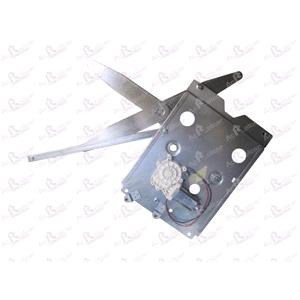 Window Regulators, Front Right Electric Window Regulator (with motor) for Volvo FH 1, 1993 2005, 2 Door Models, WITHOUT One Touch/Antipinch, motor has 2 pins/wires, AC Rolcar