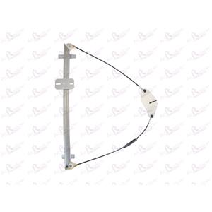 Window Regulators, Front Left Electric Window Regulator Mechanism (without motor) for Daf XF 95, 2002 2006, 2 Door Models, WITHOUT One Touch/Antipinch, holds a standard 2 pin/wire motor, AC Rolcar