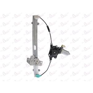 Window Regulators, Front Right Electric Window Regulator (with motor) for Kia Rio II Saloon, 2005 2009, 4 Door Models, WITHOUT One Touch/Antipinch, motor has 2 pins/wires, AC Rolcar