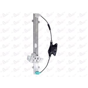 Window Regulators, Front Left Electric Window Regulator Mechanism (without motor) for Kia Rio II Saloon, 2005 2009, 4 Door Models, WITHOUT One Touch/Antipinch, holds a standard 2 pin/wire motor, AC Rolcar