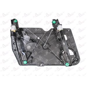 Window Regulators, Front Right Electric Window Regulator Mechanism (without motor, panel with mechanism) for VW GOLF VI Estate (AJ5), 2009 2013, 4 Door Models, WITHOUT One Touch/Antipinch, holds a standard 2 pin/wire motor, AC Rolcar