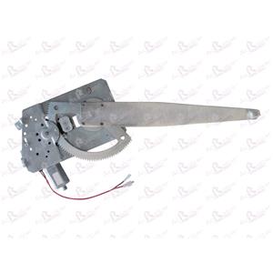 Window Regulators, Front Right Electric Window Regulator (with motor) for VW LT Mk II Flatbed / Chassis (DX0FE), 1996 2006, 2 Door Models, WITHOUT One Touch/Antipinch, motor has 2 pins/wires, AC Rolcar