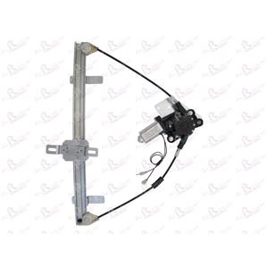 Window Regulators, Front Right Electric Window Regulator (with motor) for RENAULT TWINGO (CN0_), 2007 2013, 2 Door Models, WITHOUT One Touch/Antipinch, motor has 2 pins/wires, AC Rolcar