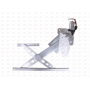 Window Regulators, Front Right Window Regulator (with motor) for Piaggio PORTER Flatbed / Chassis, 2009 Onwards, 2 Door Models, WITHOUT One Touch/Antipinch, motor has 2 pins/wires, AC Rolcar