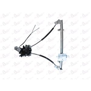 Window Regulators, Front Right Electric Window Regulator (with motor) for DAEWOO LANOS (KLAT), 1997 , 2 Door Models, WITHOUT One Touch/Antipinch, motor has 2 pins/wires, AC Rolcar