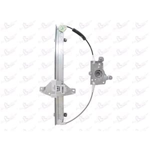 Window Regulators, Rear Left Electric Window Regulator Mechanism (without motor) for DAEWOO KALOS, 2002 2004, 4 Door Models, WITHOUT One Touch/Antipinch, holds a standard 2 pin/wire motor, AC Rolcar