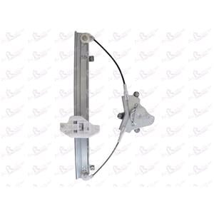 Window Regulators, Rear Right Electric Window Regulator Mechanism (without motor) for DAEWOO LANOS (KLAT), 1997 , 4 Door Models, WITHOUT One Touch/Antipinch, holds a standard 2 pin/wire motor, AC Rolcar