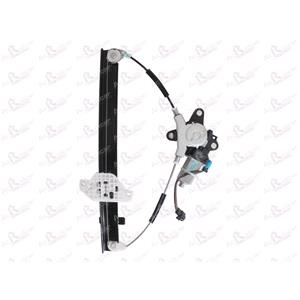 Window Regulators, Front Right Electric Window Regulator (with motor) for CHEVROLET SPARK, 2010 , 4 Door Models, WITHOUT One Touch/Antipinch, motor has 2 pins/wires, AC Rolcar