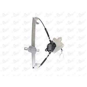Window Regulators, Front Right Electric Window Regulator (with motor) for NISSAN ALMERA (N15), 1995 2000, 4 Door Models, WITHOUT One Touch/Antipinch, motor has 2 pins/wires, AC Rolcar