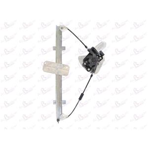 Window Regulators, Front Right Electric Window Regulator (with motor) for NISSAN MICRA (K1), 2003 2010, 4 Door Models, WITHOUT One Touch/Antipinch, motor has 2 pins/wires, AC Rolcar