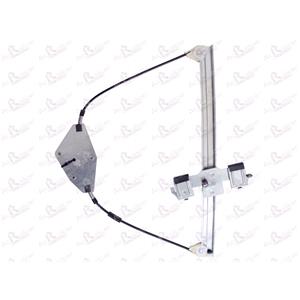 Window Regulators, Front Right Electric Window Regulator Mechanism (without motor) for Mazda 2 (BW), 2003 2007, 4 Door Models, One Touch/AntiPinch Version, holds a motor with 6 or more pins, AC Rolcar