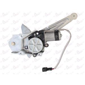Window Regulators, Rear Right Electric Window Regulator (with motor) for HYUNDAI ATOS (MX), 1998 2007, 4 Door Models, WITHOUT One Touch/Antipinch, motor has 2 pins/wires, AC Rolcar