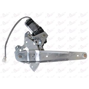 Window Regulators, Rear Right Electric Window Regulator (with motor) for HYUNDAI GETZ (TB), 2002 2009, 4 Door Models, WITHOUT One Touch/Antipinch, motor has 2 pins/wires, AC Rolcar