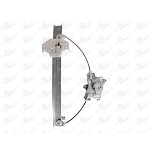 Window Regulators, Rear Right Electric Window Regulator Mechanism (without motor) for HYUNDAI MATRIX (FC), 2001 2010, 4 Door Models, WITHOUT One Touch/Antipinch, holds a standard 2 pin/wire motor, AC Rolcar