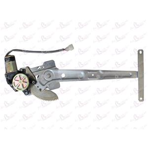 Window Regulators, Front Right Electric Window Regulator (with motor) for TOYOTA HILUX Pickup (_N_), 1990 1997, 2/4 Door Models, WITHOUT One Touch/Antipinch, motor has 2 pins/wires, AC Rolcar