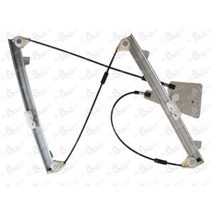 Window Regulators, Front Left Electric Window Regulator Mechanism (without motor) for Bmw 1 (E87),  2003 2012, 4 Door Models, One Touch/AntiPinch Version, holds a motor with 6 or more pins, AC Rolcar