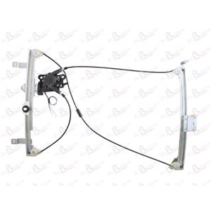 Window Regulators, Front Right Electric Window Regulator (with motor) for Citroen C3 Pluriel (HB_), 2003 2009, 2 Door Models, WITHOUT One Touch/Antipinch, motor has 2 pins/wires, AC Rolcar