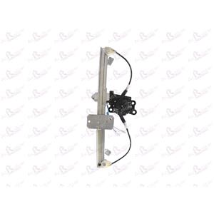Window Regulators, Front Left Electric Window Regulator (with motor) for DACIA DUSTER, 2010 , 4 Door Models, WITHOUT One Touch/Antipinch, motor has 2 pins/wires, AC Rolcar