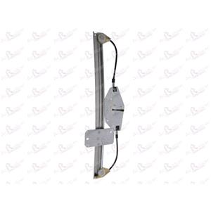 Window Regulators, Front Left Electric Window Regulator Mechanism (without motor) for DACIA DUSTER, 2010 , 4 Door Models, WITHOUT One Touch/Antipinch, holds a standard 2 pin/wire motor, AC Rolcar