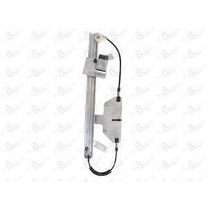 Window Regulators, Rear Right Electric Window Regulator Mechanism (without motor) for VAUXHALL VECTRA Mk II, 2002 2008, 4 Door Models, One Touch/AntiPinch Version, holds a motor with 6 or more pins, AC Rolcar