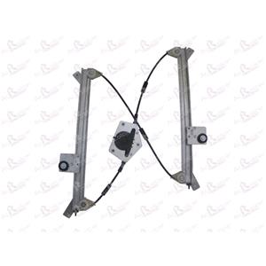 Window Regulators, Front Right Electric Window Regulator Mechanism (without motor) for Audi A2 (8Z0), 2000 2005, 4 Door Models, One Touch/AntiPinch Version, holds a motor with 6 or more pins, AC Rolcar