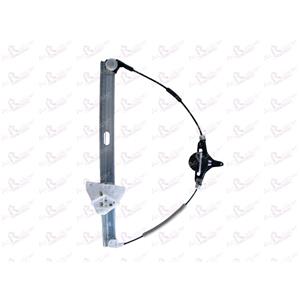 Window Regulators, Front Right Electric Window Regulator Mechanism (without motor) for Mazda 2, 2007 2014, 4 Door Models, WITHOUT One Touch/Antipinch, holds a standard 2 pin/wire motor, AC Rolcar