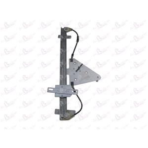 Window Regulators, Front Right Electric Window Regulator Mechanism (without motor, anti pinch version, for 2 door models only) for MITSUBISHI SHOGUN Mk III (V60, V70), 2000 2006, 2 Door Models, One Touch/AntiPinch Version, holds a motor with 6 or more pins, AC Rolcar
