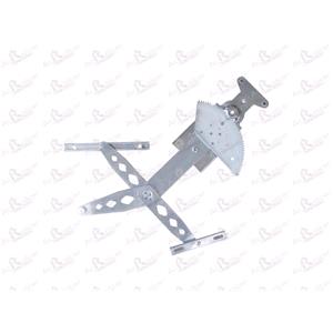 Window Regulators, Front Left Electric Window Regulator Mechanism (without motor) for OPEL CORSA C (F08, F68), 2000 2006, 4 Door Models, One Touch/AntiPinch Version, holds a motor with 6 or more pins, AC Rolcar