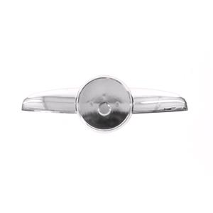 Grilles, Alfa Romeo 147 2005 2010 Upper Grille Moulding / Badge Holder, Chrome, 